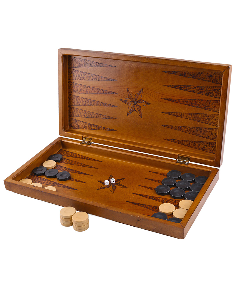 Ceviz El Oyması Ahşap Tavla